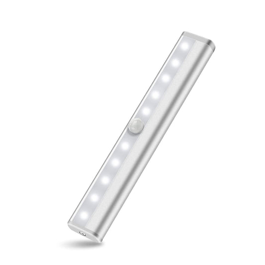 10 Led Battery Powered Motion Sensor Light ( 7.4 inch , White )