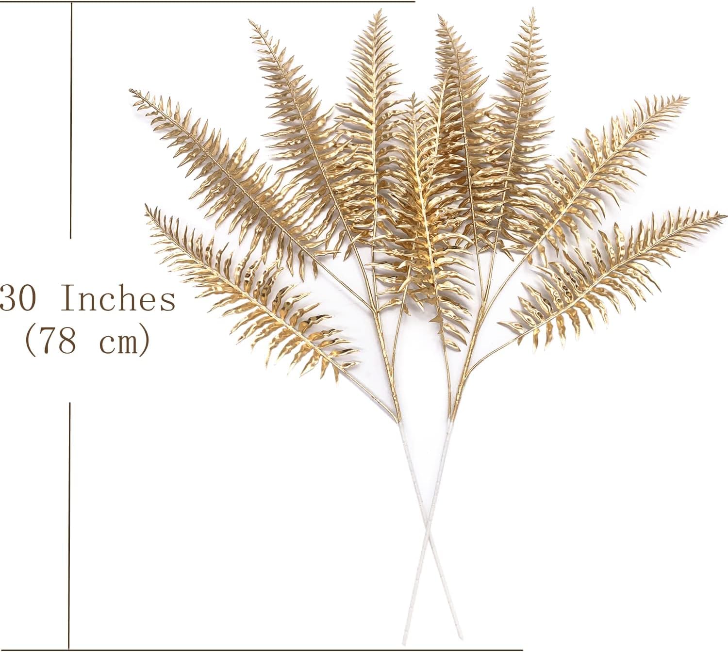 Artificial Golden Boston Leaf Plants For Decoration (30 inch, Pack of 3, Flower Bunch)