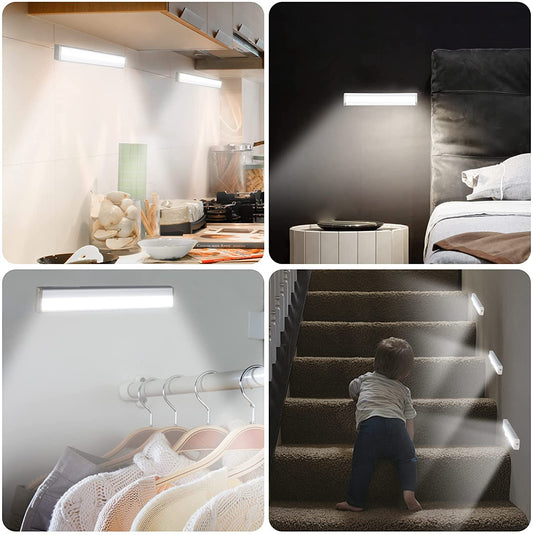 10 Led Battery Powered Motion Sensor Light ( 7.4 inch , White )