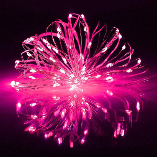 100 LED Fairy Decoration String Light - Pink( 10 Mtr )